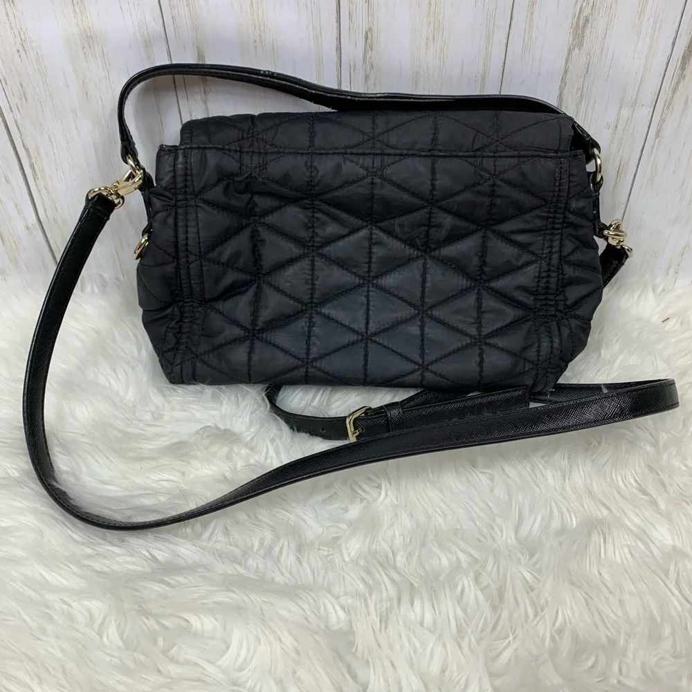 Kate Spade Quilted Flap Purse – Black – Convertible Shoulder/Handbag